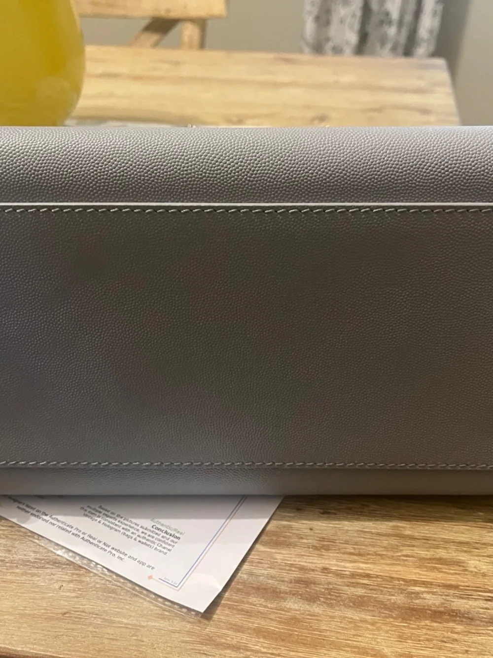 Chanel Grey Leather Studded